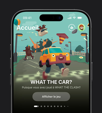 Image d’une recommandation de jeu affichée dans l’onglet Ludothèque d’Apple Games sur iPhone 17 Pro
