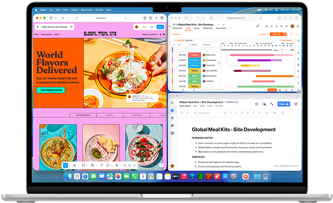 MacBook Air with multiple apps open