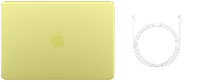 13-tolline MacBook Neo ja USB‑C laadimiskaabel