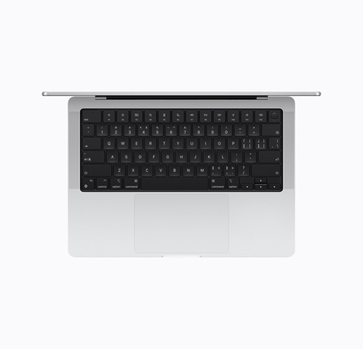 MacBook, zilverkleurig, binnenkant boven staat open