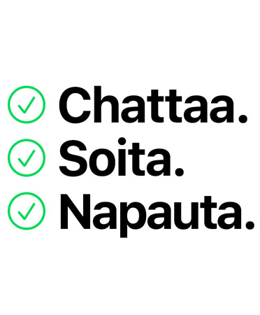 Chattaa. Soita. Napauta.