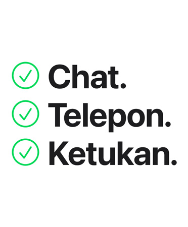 Chat. Telepon. Ketukan.