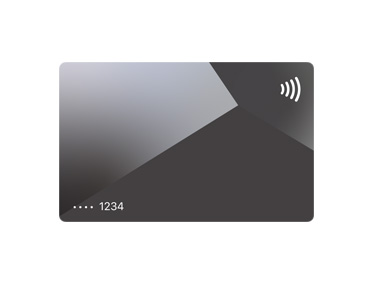Card, front, Apple logo in top left, cardholder name in middle left Marisa Robertson, card chip in middle right