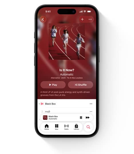 iPhone showing Apple Music UI featuring Max Richter