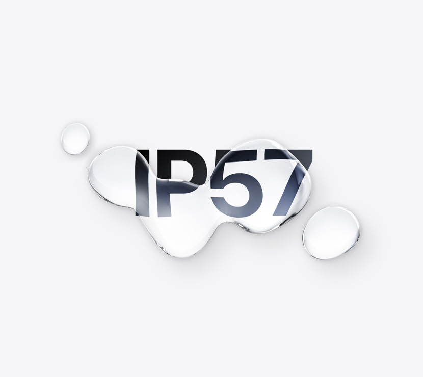 فقاعة ماء، يظهر نص كما يلي: IP57