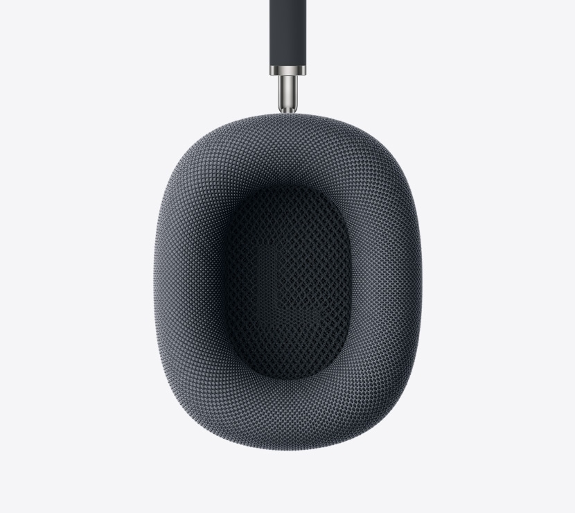 Ακουστικά AirPods Max 2, χρώμα μαύρο του μεσονυκτίου, λεπτομέρεια εσωτερικής πλευράς μαξιλαριού αυτιού