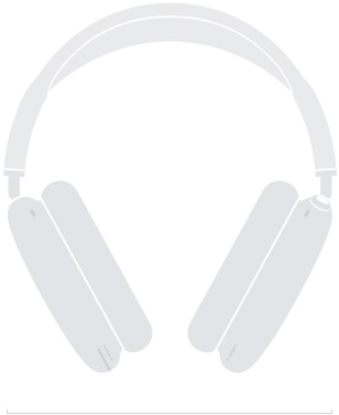 „AirPods Max 2“ iliustracija (siluetas), vaizdas iš priekio, 168,6 mm plotis