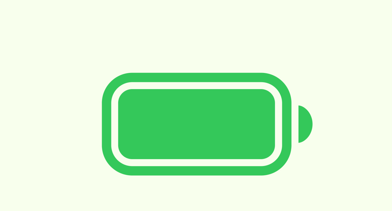 Battery icon, fully charged