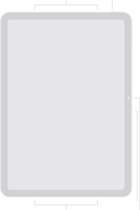 „iPad Air“ priekinė schema