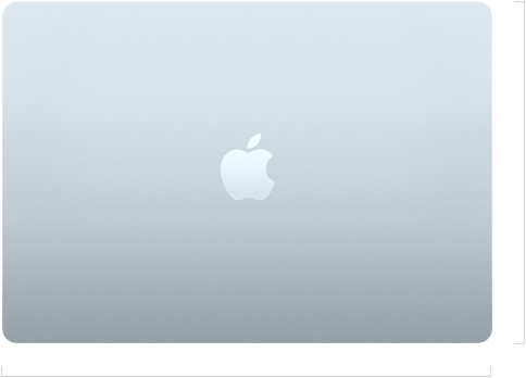 MacBook Air 15-inch exterior, closed, Apple logo centered